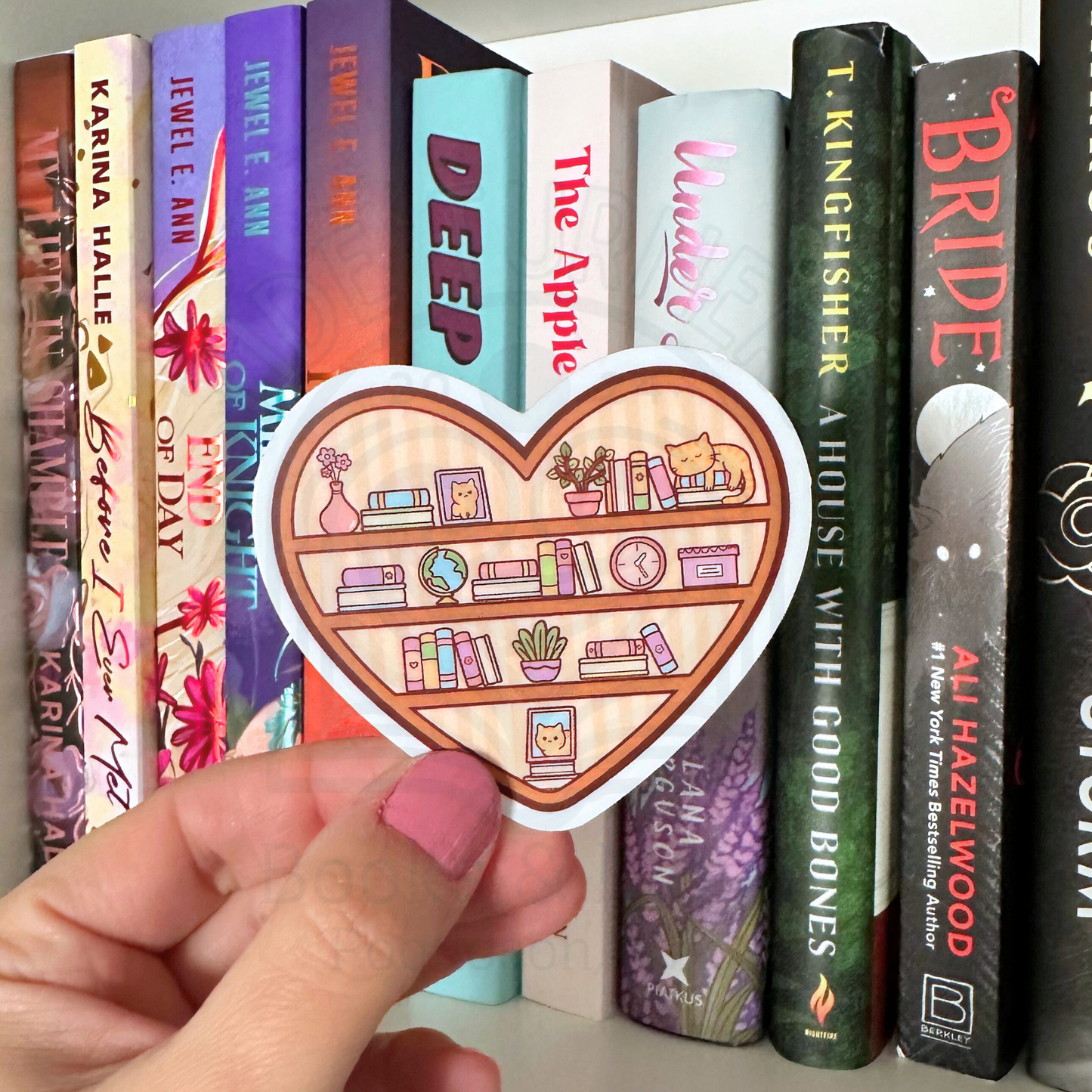 Heart Bookshelf Sticker