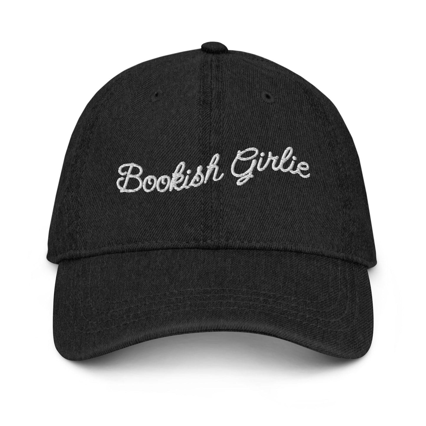 Bookish Girlie Embroidered Denim Hat