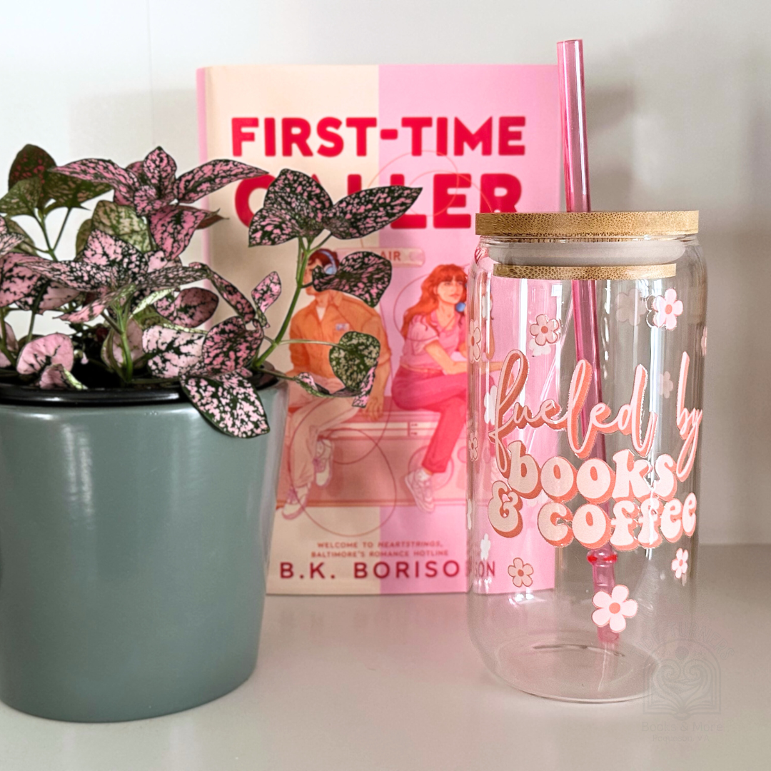 Fueled By Books & Coffee Glass Can