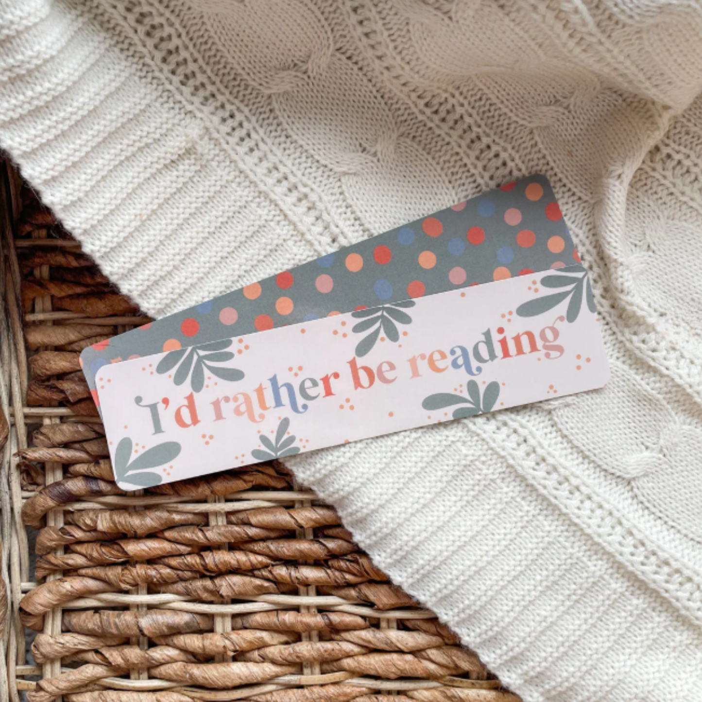 Rather Be Reading 2x8 Bookmark
