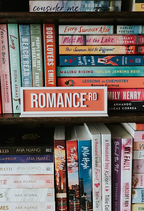 Romance Rd Acrylic Shelf Sign w/ Stand