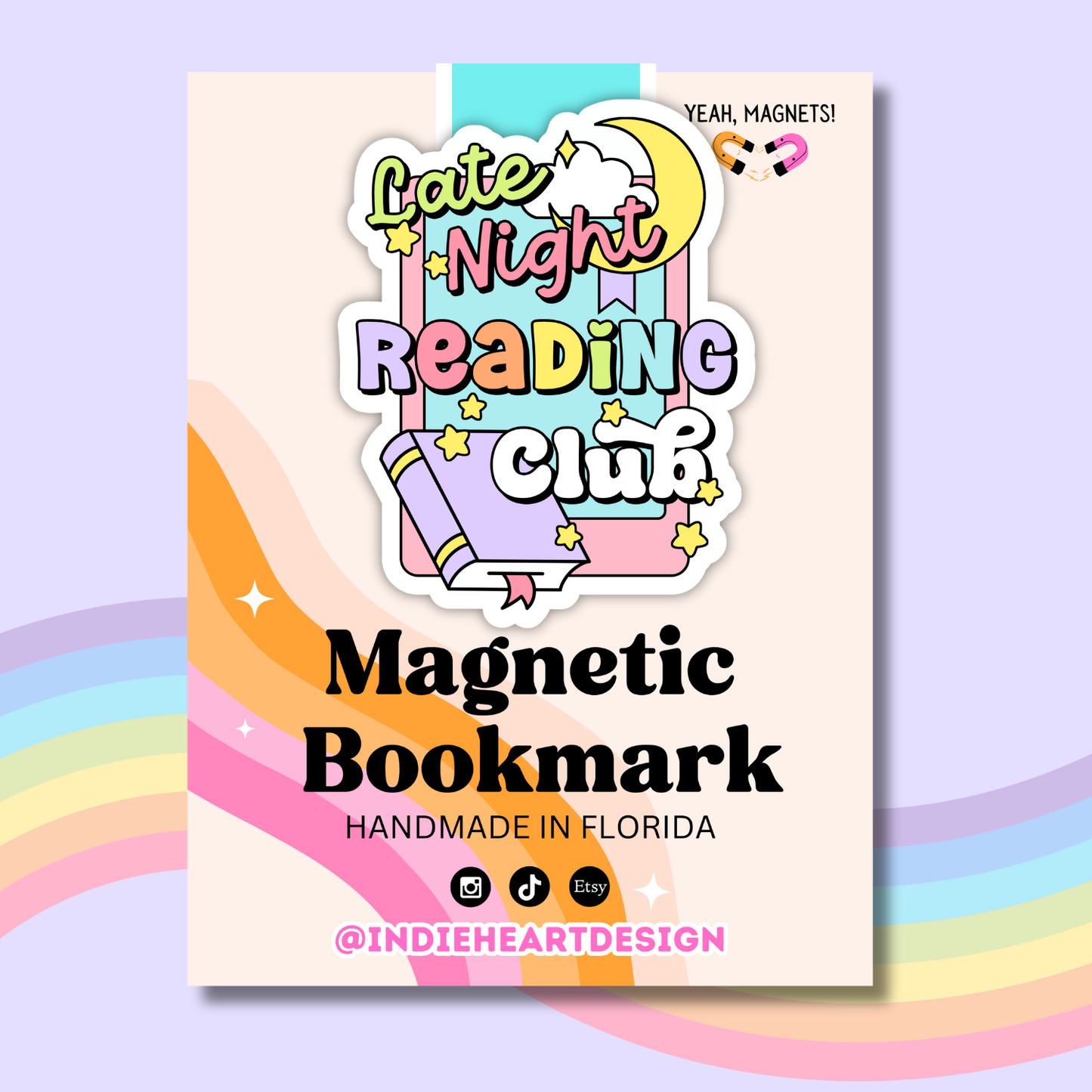 Late Night Reading Club Magnetic Bookmark 