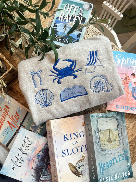 Coastal Print Bookish Sweatshirt