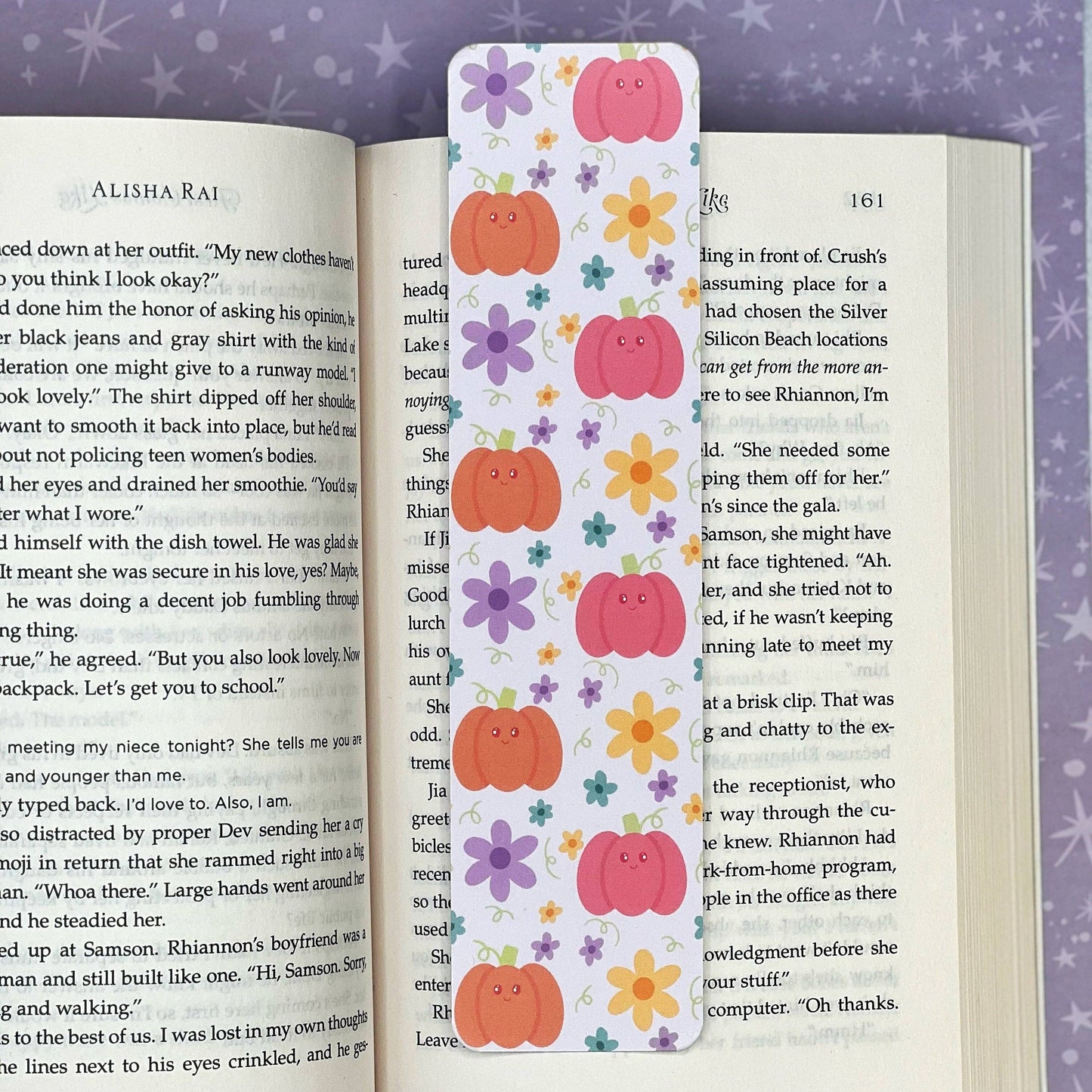 Pastel Pumpkins Hand Drawn Matte Coated Bookmark