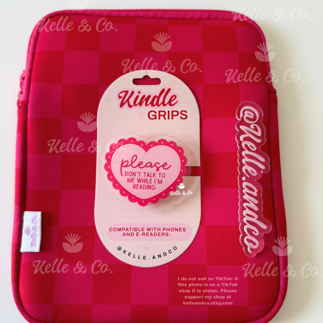 Please Don’t Talk Kindle Grip - Pink