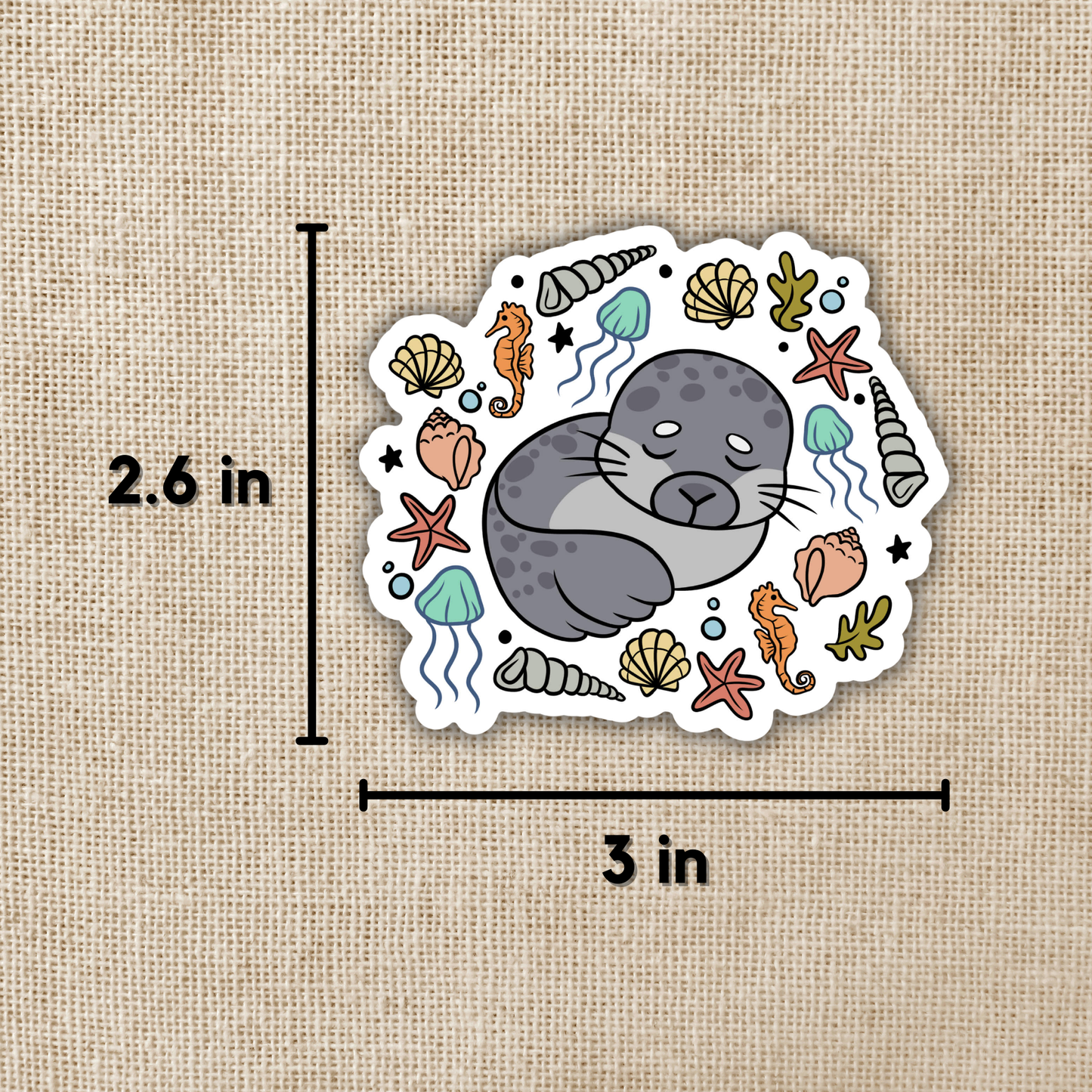Sleeping Seal Sticker