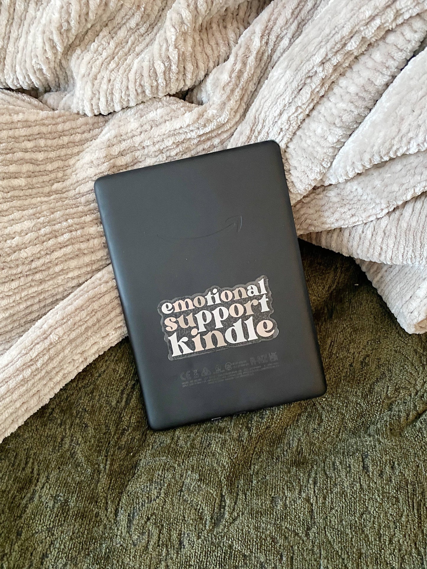 Emotional Support Kindle CLEAR Sticker