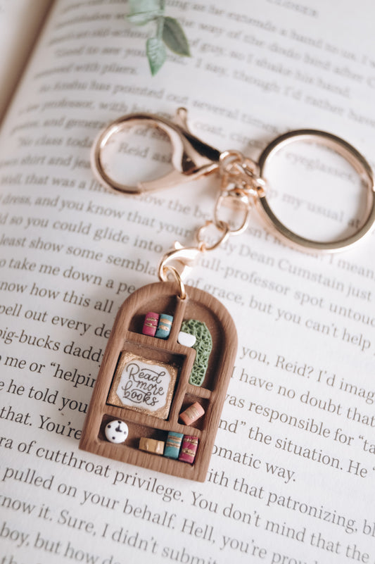 Bookshelf Keychain