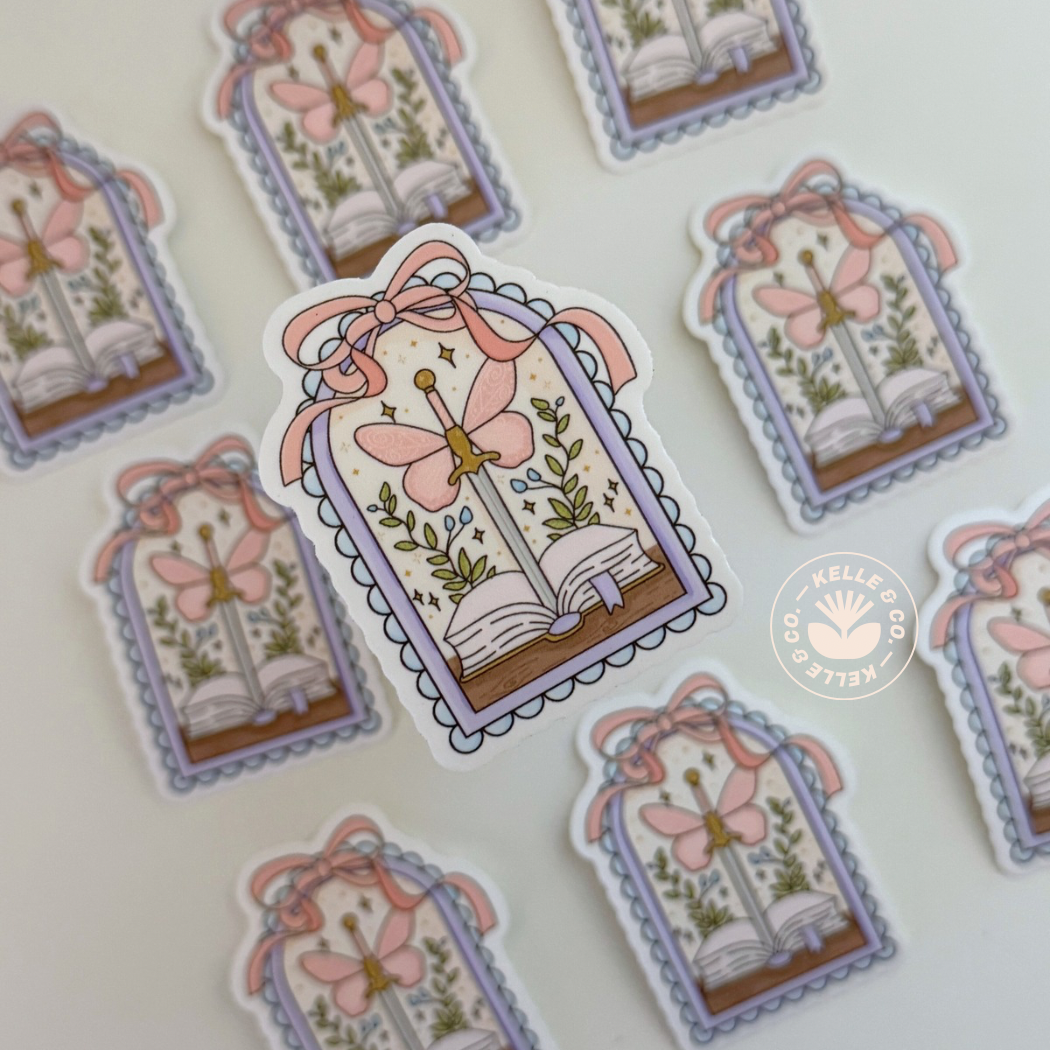 Fairy fantasy book sticker