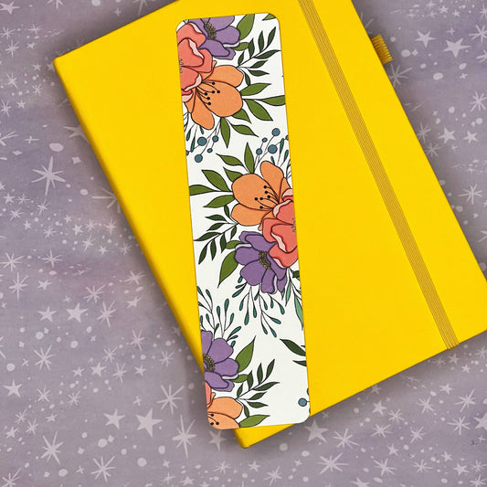 Floral Hand Drawn Coated Matte Bookmark