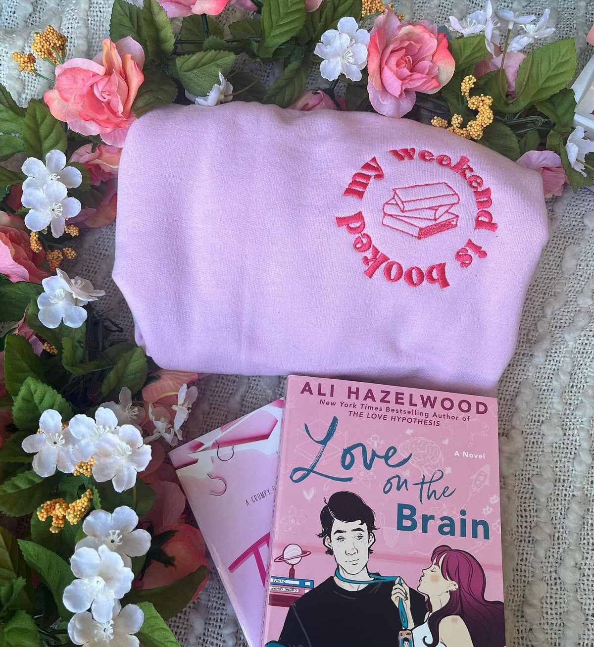 My Weekend Is Booked Crewneck: Pink / 2x / Hot Pink