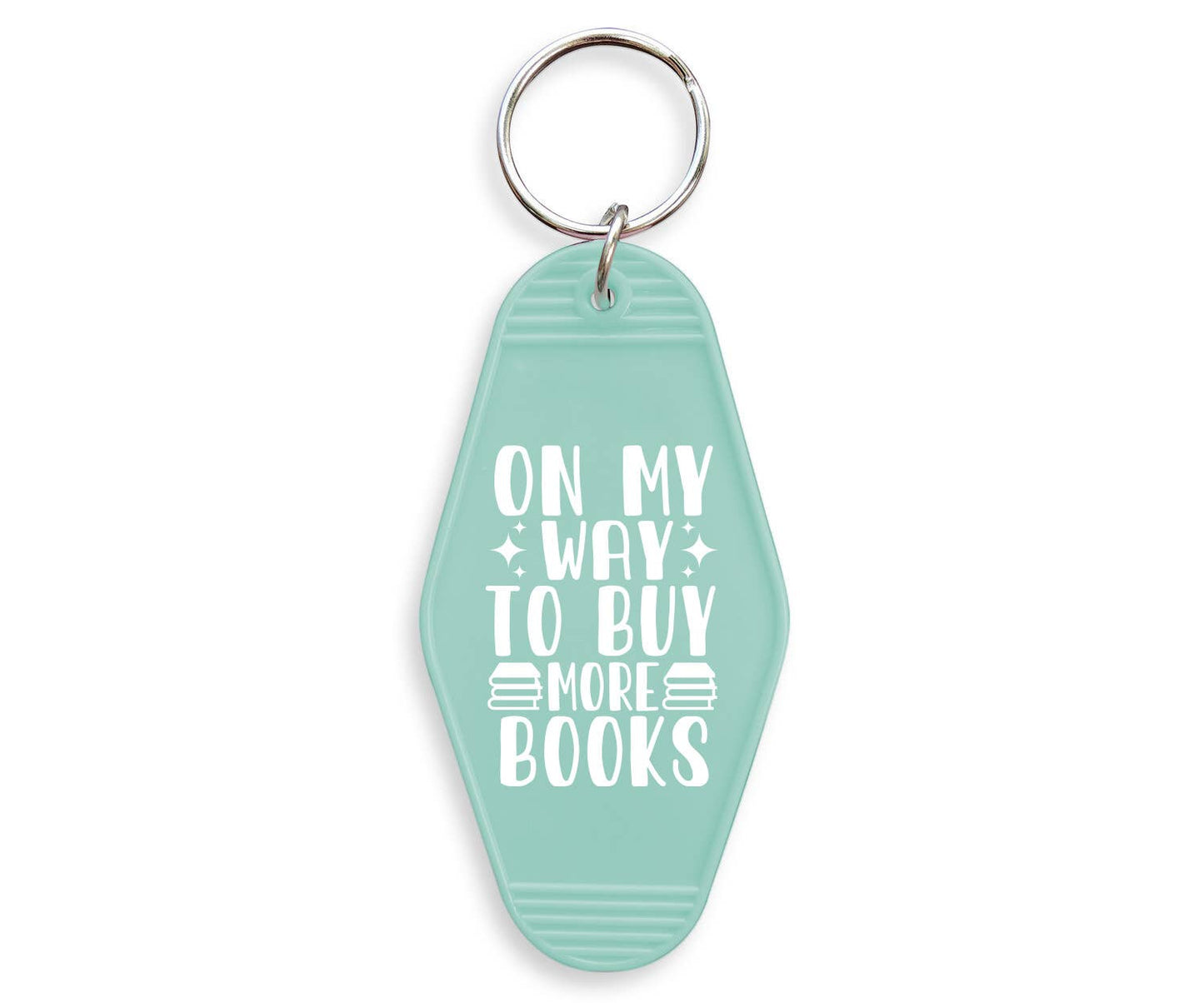 On My Way To Buy More Books Motel Keychain