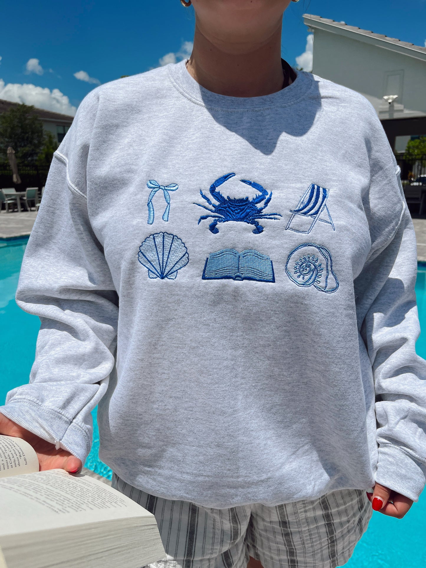 Coastal Print Bookish Sweatshirt