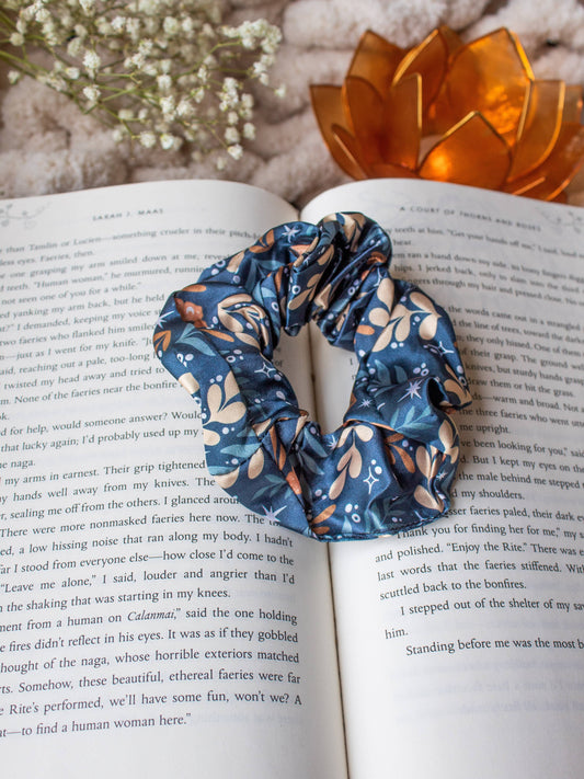 Bookish Fantasy Satin Scrunchie | Faerie Garden