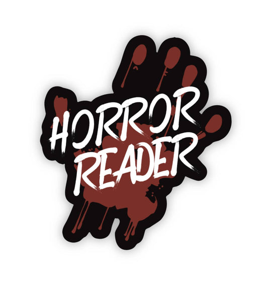 Horror Reader Hand Print Vinyl Sticker