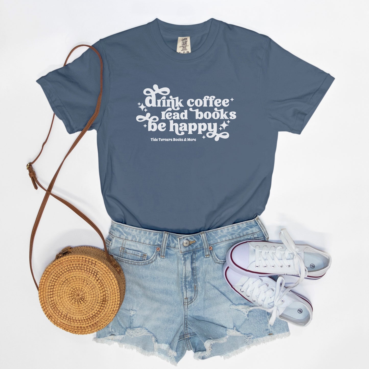 Drink Coffee, Read Books, Be Happy T-Shirt