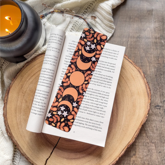 Moon Phases 2x8 Bookmark