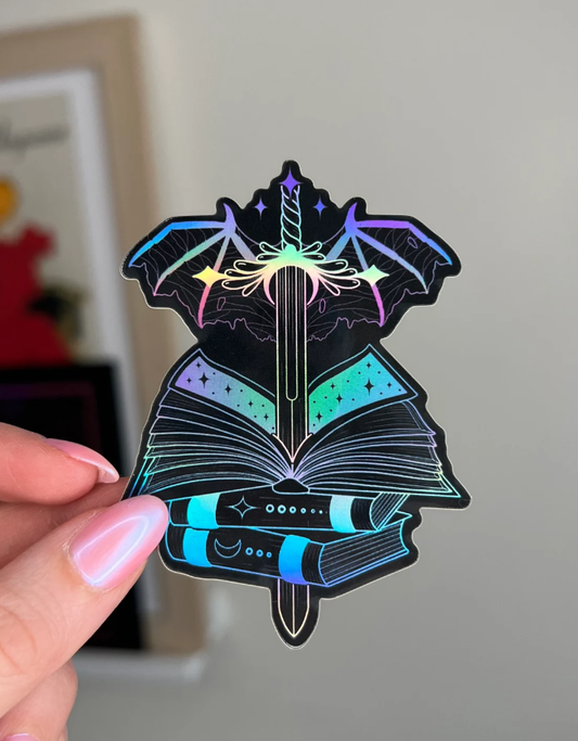 Fantasy Reader Holographic Sticker